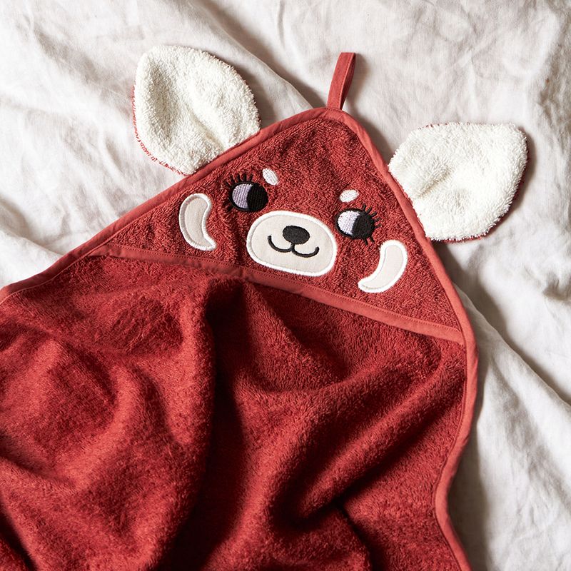 Roommate Badhanduk med Huva Röd Panda